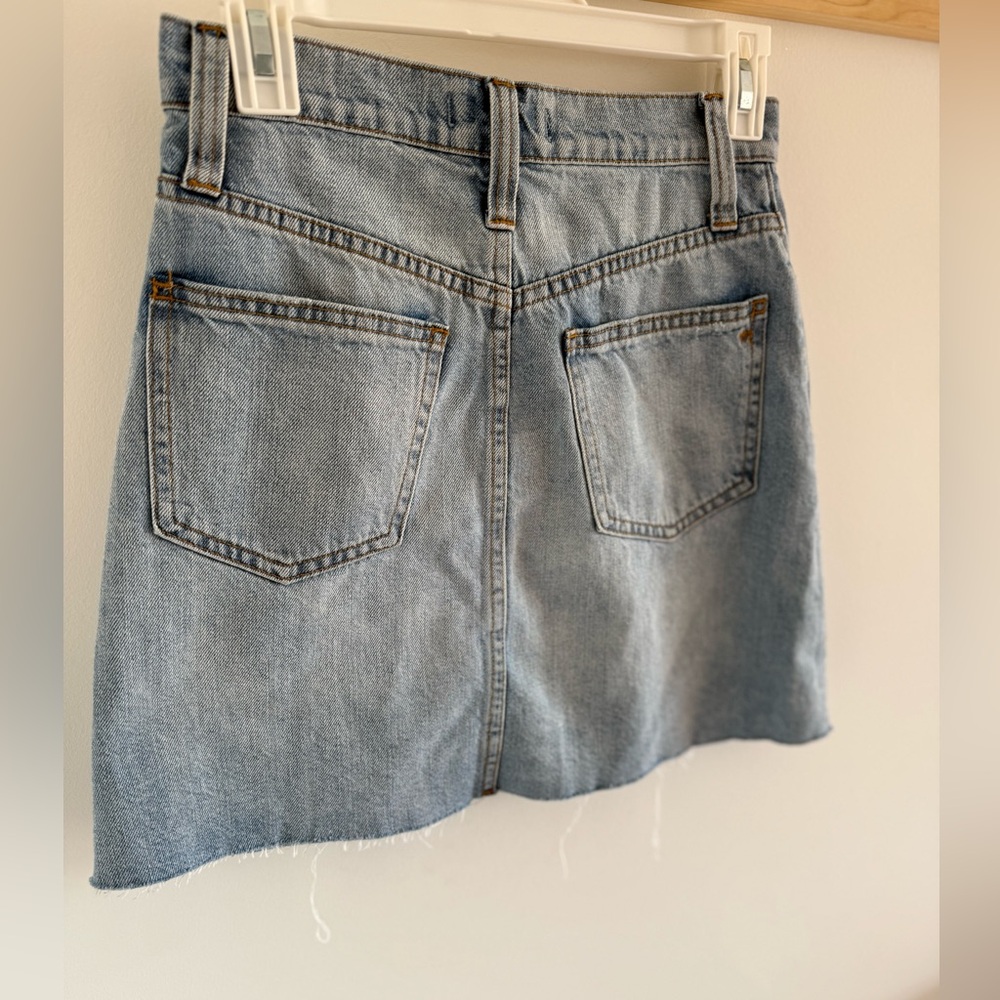Madewell Rigid Denim A-Line Mini Skirt 25 - Picture 3 of 7